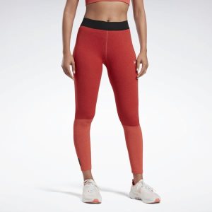 Reebok United by Fitness MyoKnit Tights Damen - Orange/Rot - DE 372-FSC